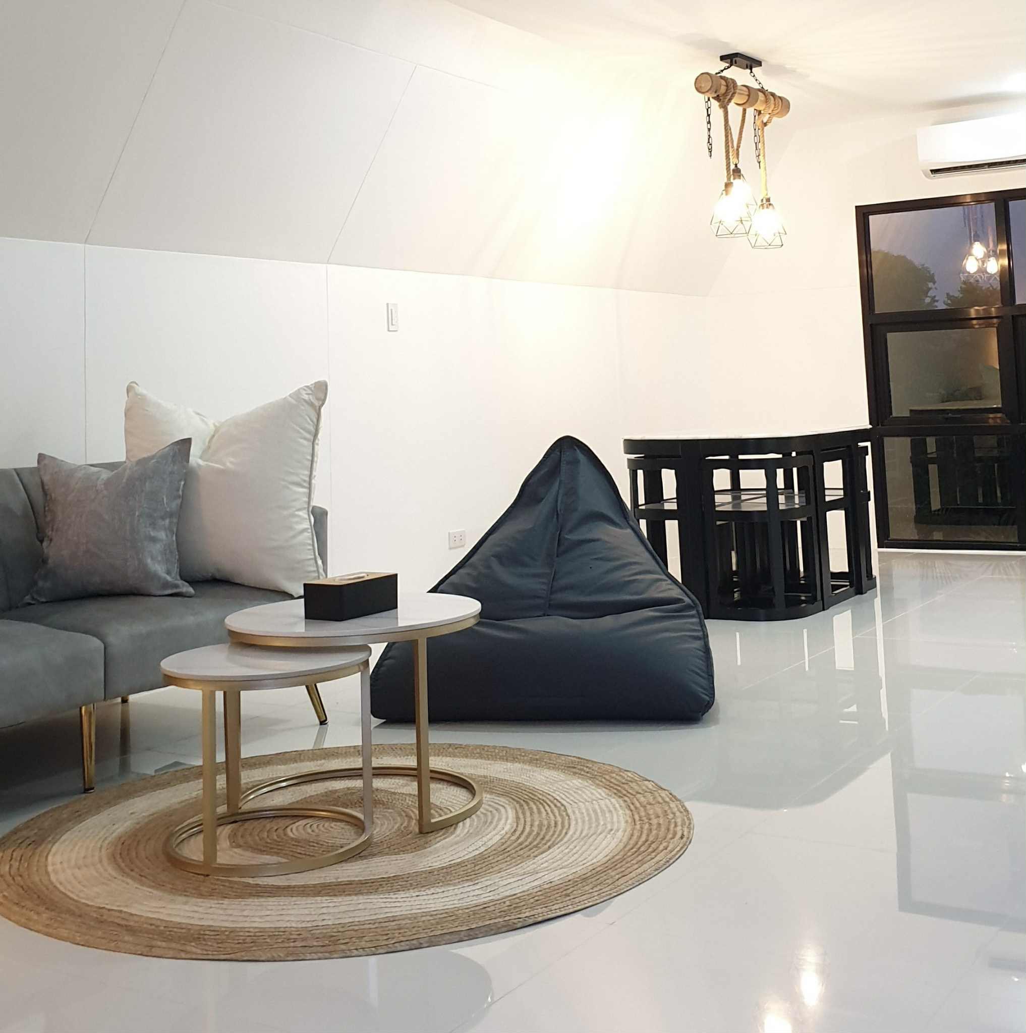 Living room at night